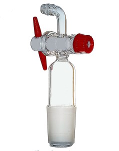 Nasadka kran teflonowy z końcówką zagiętą szlif 19/26