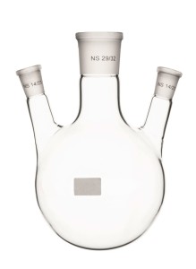 Kolba okrągłodenna 100 ml trójszyjna 24/29, 2 x 14/23 skośna