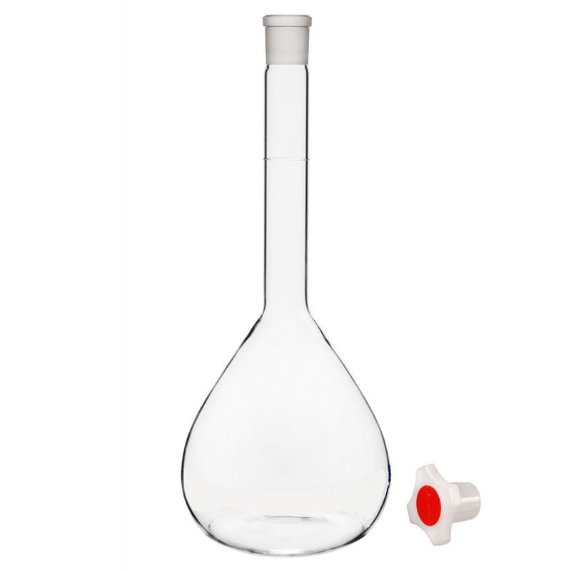 Kolba miarowa 500 ml szlif 19/26 kl. A QR skala brązowa