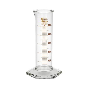 Cylinder miarowy szklany 500 ml niski, klasa B - GLASSCO