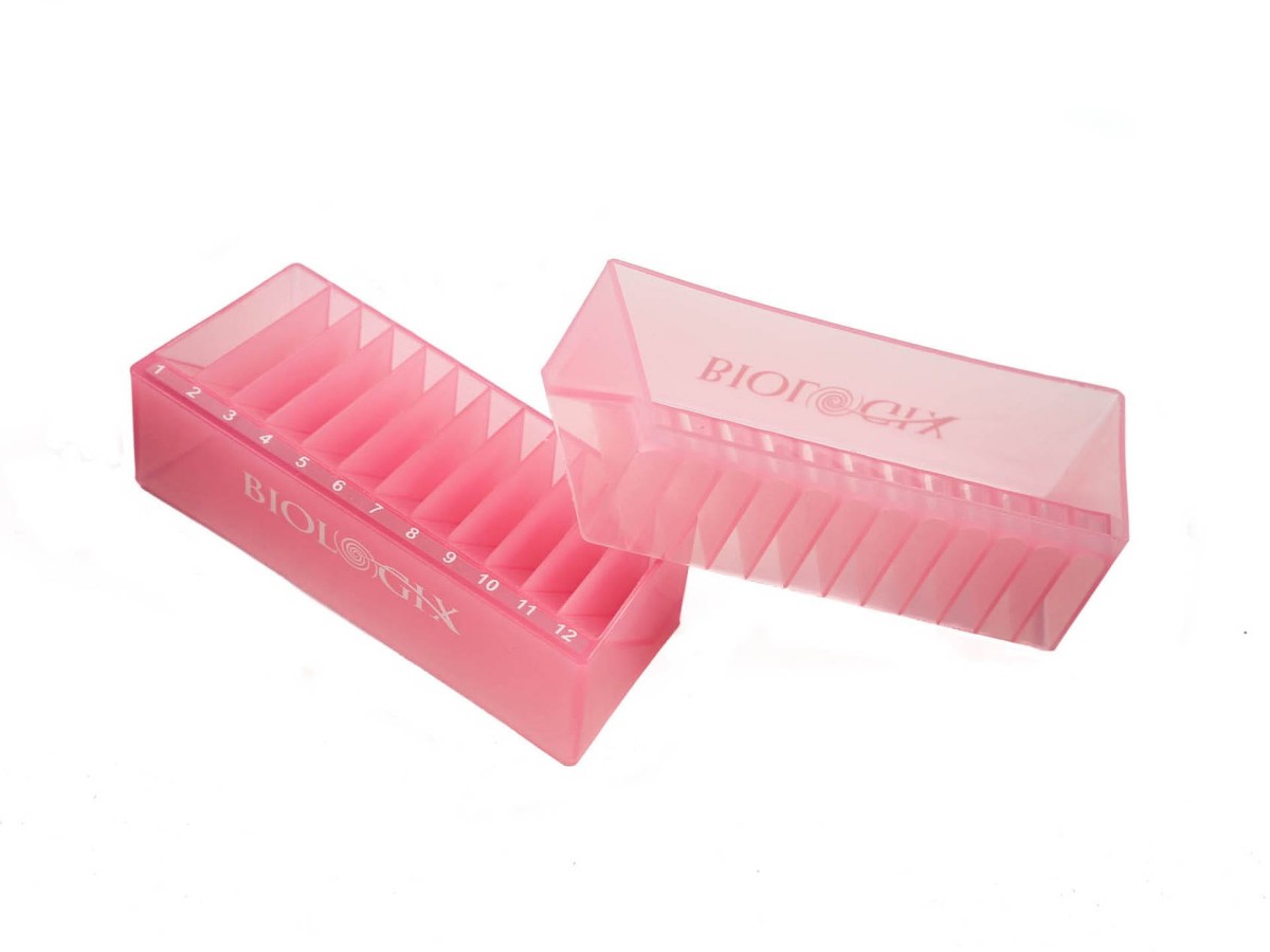 Pojemnik na odczynniki do pipet wielokanałowych dwustronny czerwony