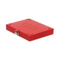 Etui na szkiełka mikroskopowe 100 miejsc, dno piankowe, czerwone - BIOLOGIX