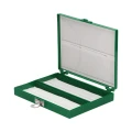 Etui na szkiełka mikroskopowe 100 miejsc, dno piankowe, zielone - BIOLOGIX