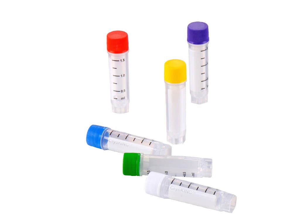 CryoKING krioprobówki 0,5 ml z białą nakrętką 25 szt.