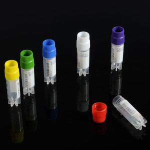 CryoKING krioprobówki 2 ml z fioletową nakrętką i kodem kreskowym + cyfrowym 25 szt.