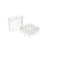 Pudełko PP na probówki 25 miejsc, h 52 mm, bezbarwne - CryoKING