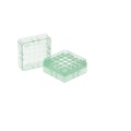 Pudełko PP na probówki 25 miejsc, h 52 mm, zielone - CryoKING