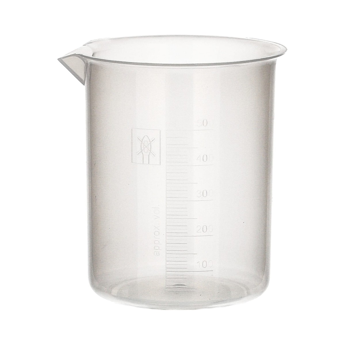 Zlewka plastikowa PP 500 ml skala tłoczona BIOSPACE