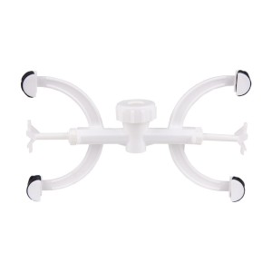 Łapa do biuret PP podwójna z łącznikiem