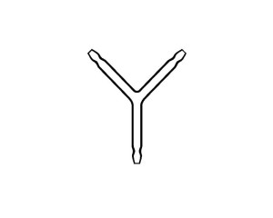 Łącznik PP do węży Y fi 6 mm