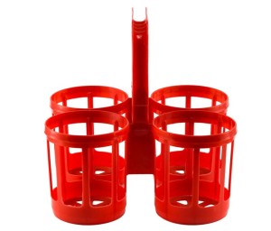 Koszyk HDPE na butelki 4 miejscowy