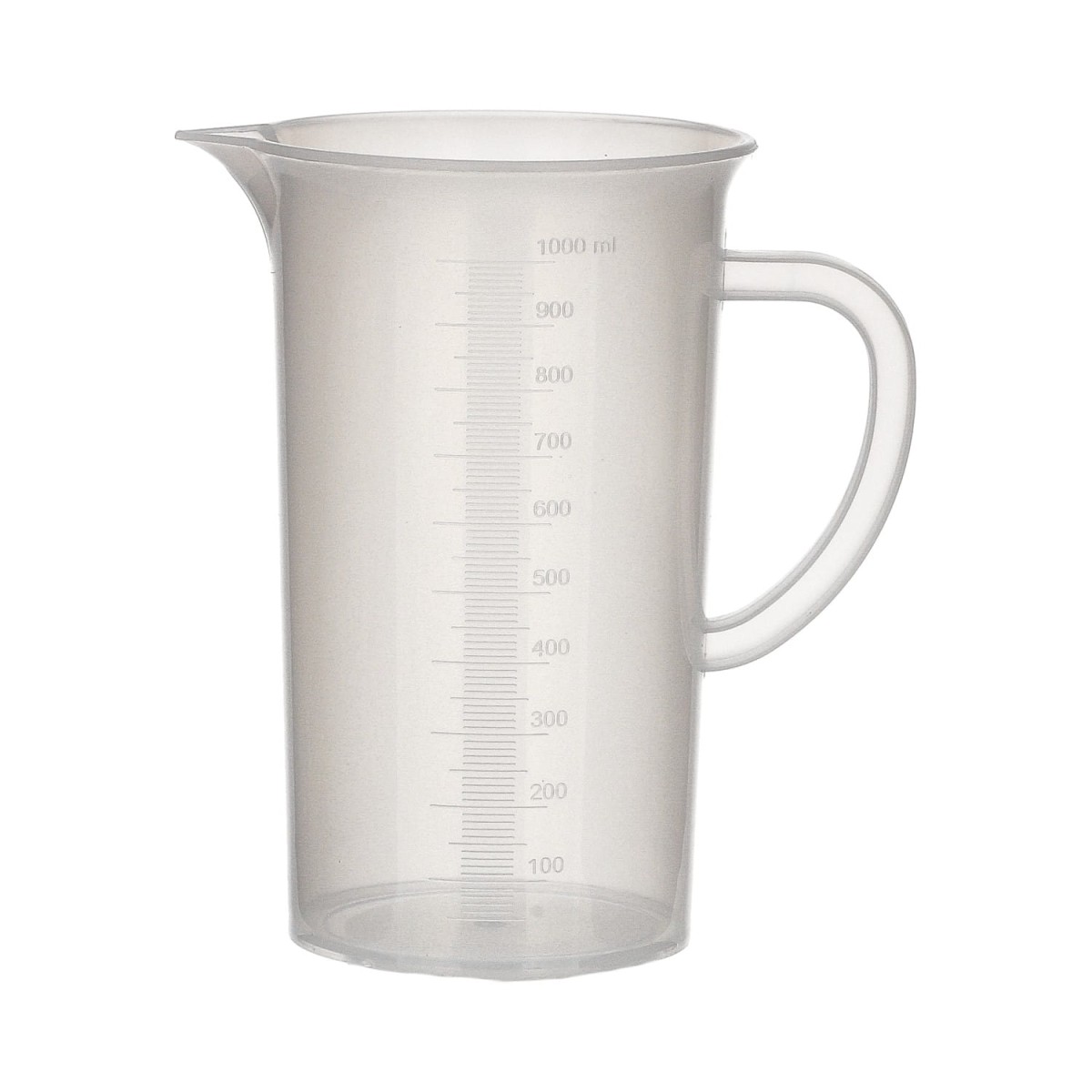 Zlewka plastikowa PP 1000 ml z uchem skala tłoczona BIOSPACE