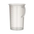 Zlewka plastikowa PP 2000 ml z uchem skala tłoczona BIOSPACE