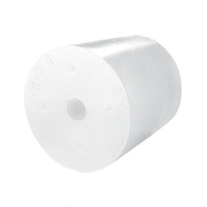 Korek silikonowy fi 16,5/12,5 mm, h 20 mm z otworem