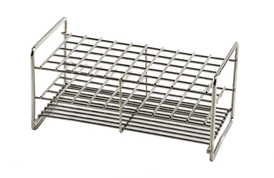 Statyw na probówki fi 27 mm 12 miejsc (2x6) stal nierdzewna