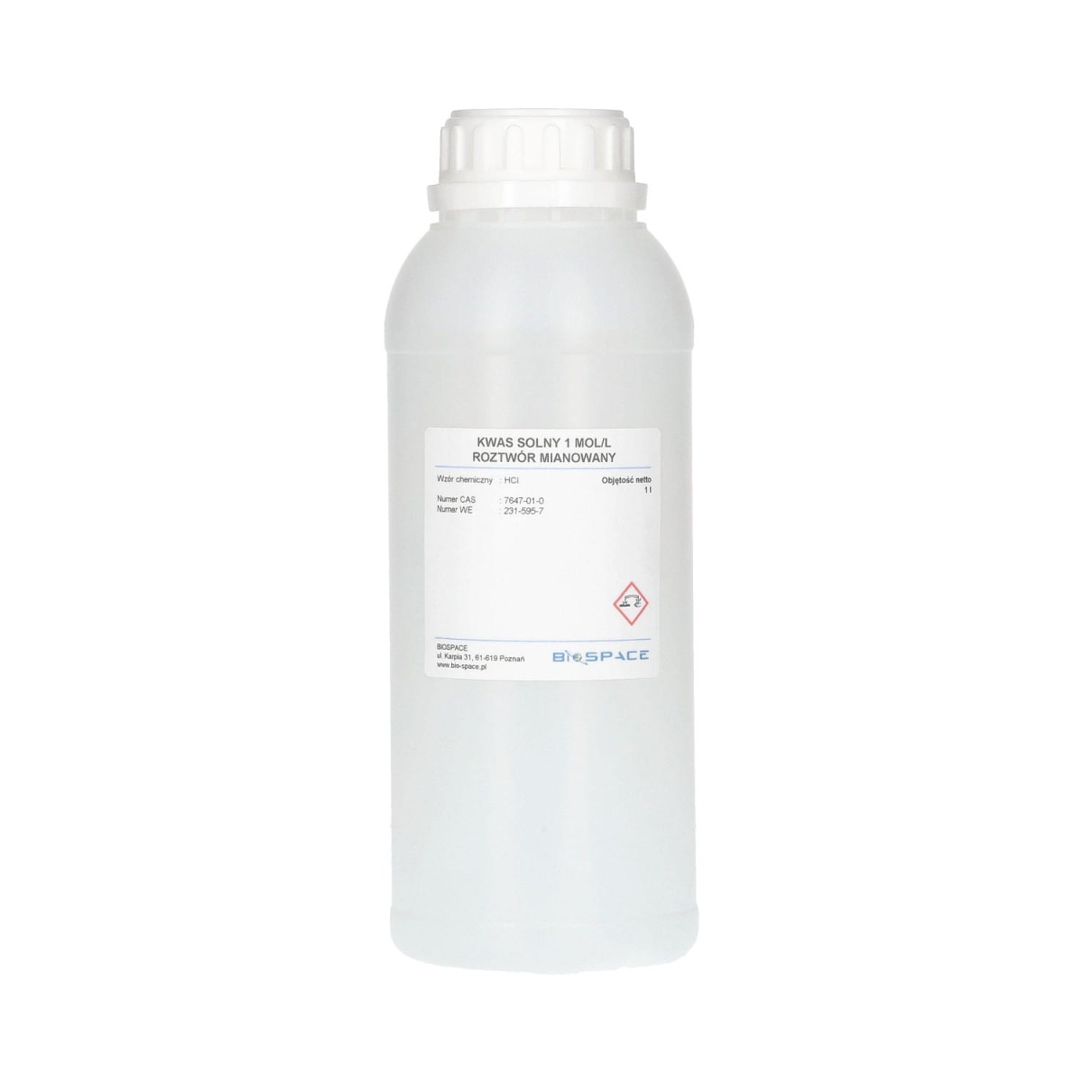 Kwas solny 1 mol/l roztwór mianowany 1 l BIOSPACE