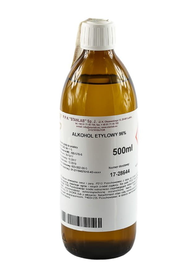 Alkohol etylowy 96% cz.d.a 500 ml Stanlab