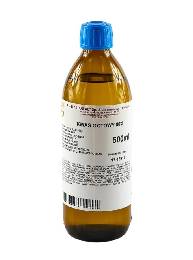 Kwas octowy 80% cz.d.a 1 l Stanlab