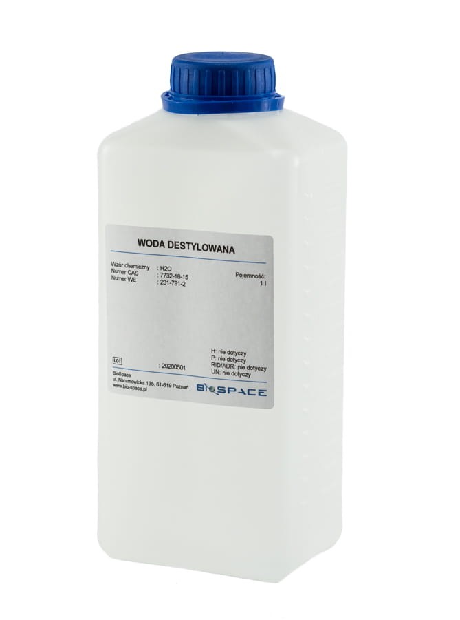 Woda destylowana 1 l BIOSPACE
