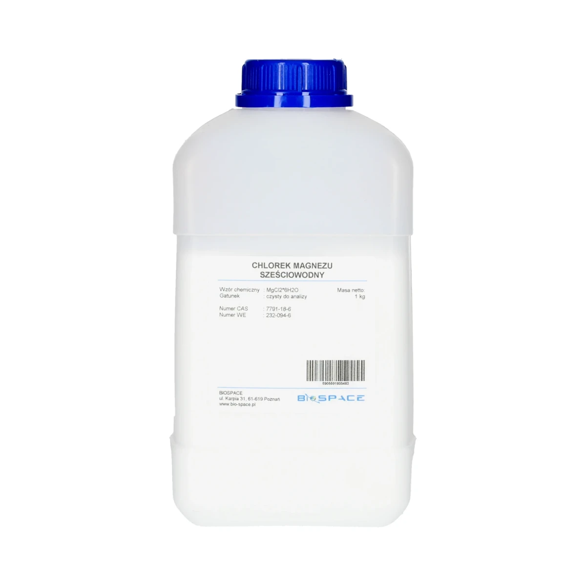 Chlorek magnezu sześciowodny cz.d.a 1 kg BIOSPACE
