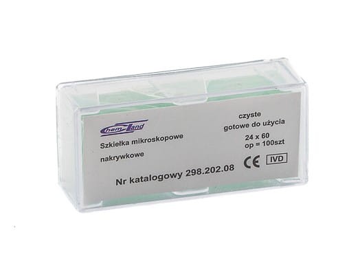 Szkiełka mikroskopowe nakrywkowe 24x60 mm 100 szt.