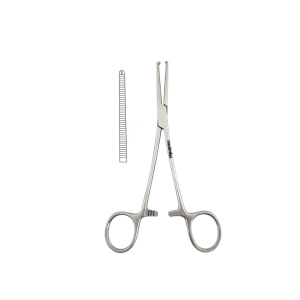 Kleszczyki Kocher proste z ząbkami 1x2 16 cm