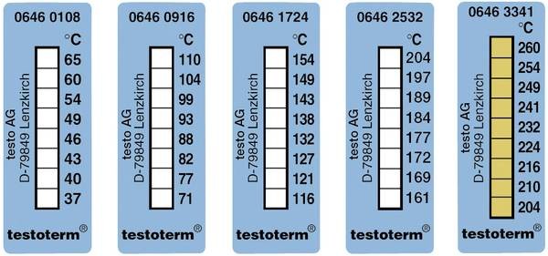 Paski temperaturowe Testoterm +71 do +110 °C