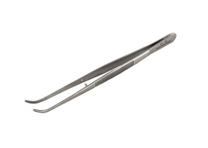 Pęseta laboratoryjna zagięta 105 mm końcówki ostre