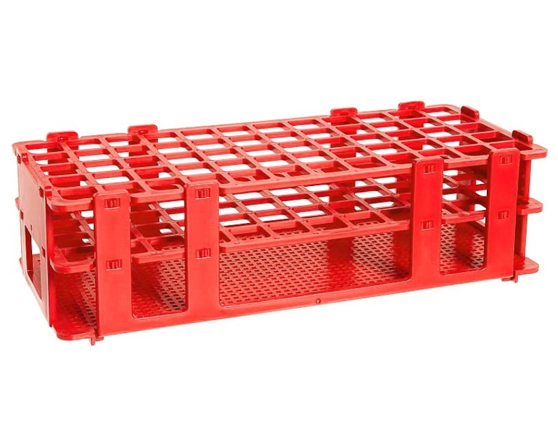 Statyw na probówki 21 miejsc fi 30 mm (3x7) czerwony