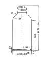 Butelka farmaceutyczna 50 ml z nakrętką GL18
