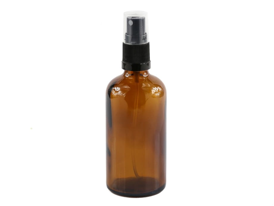 Butelka farmaceutyczna 100 ml z atomizerem czarnym