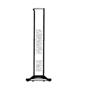 Cylinder miarowy szklany 1000 ml skala brązowa