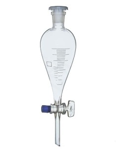 Rozdzielacz stożkowy Squiba ze skalą 2000 ml z kranem szklanym