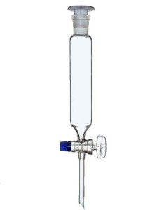 Rozdzielacz cylindryczny 250 ml z kranem szklanym