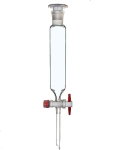 Rozdzielacz cylindryczny 50 ml z kranem teflonowym