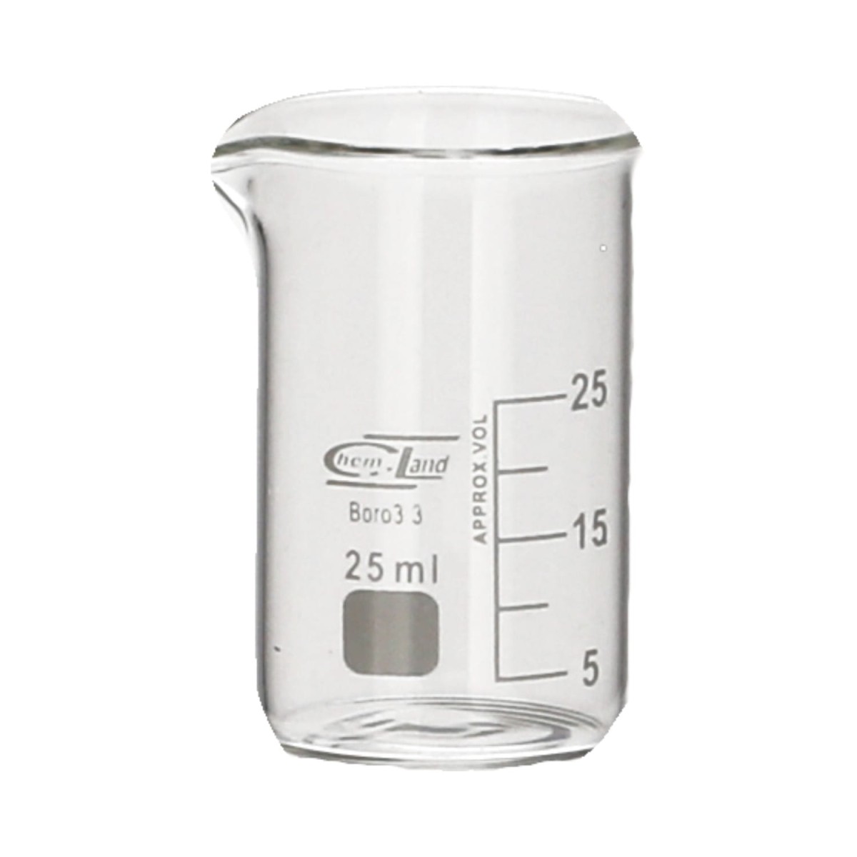 Zlewka szklana 25 ml niska Chemland