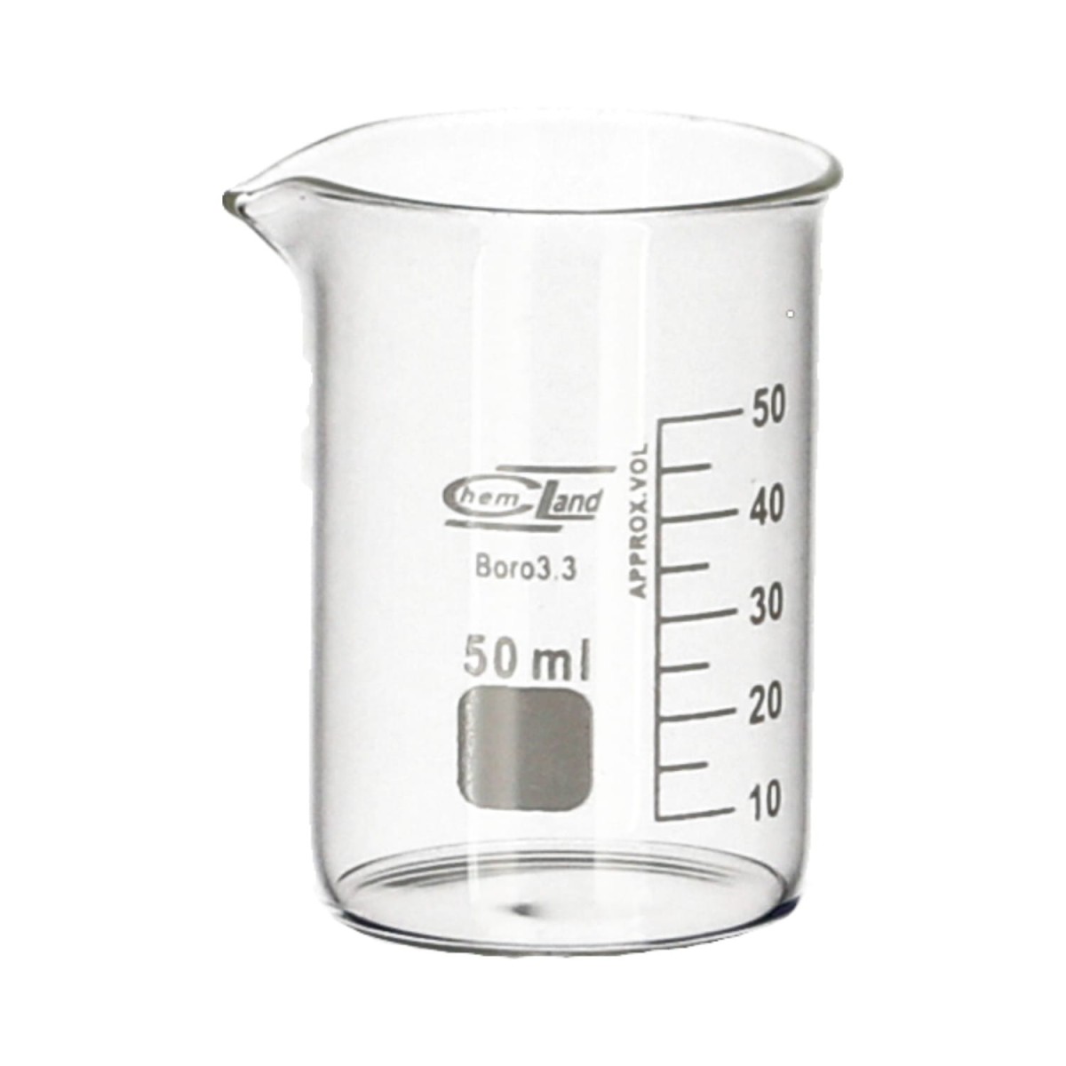 Zlewka szklana 50 ml niska Chemland