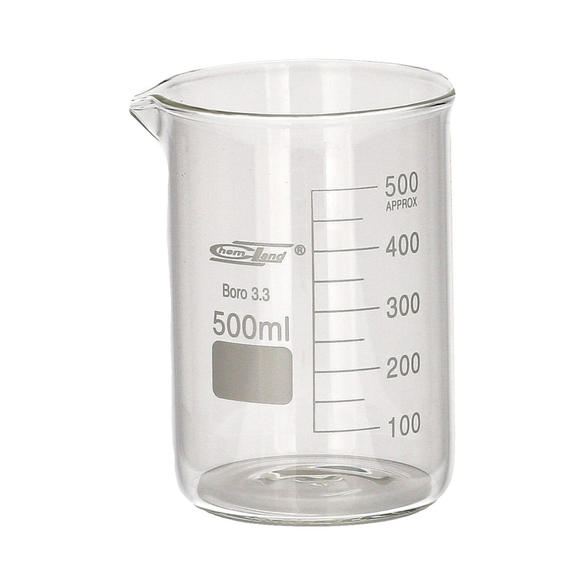 Zlewka szklana 500 ml niska Chemland