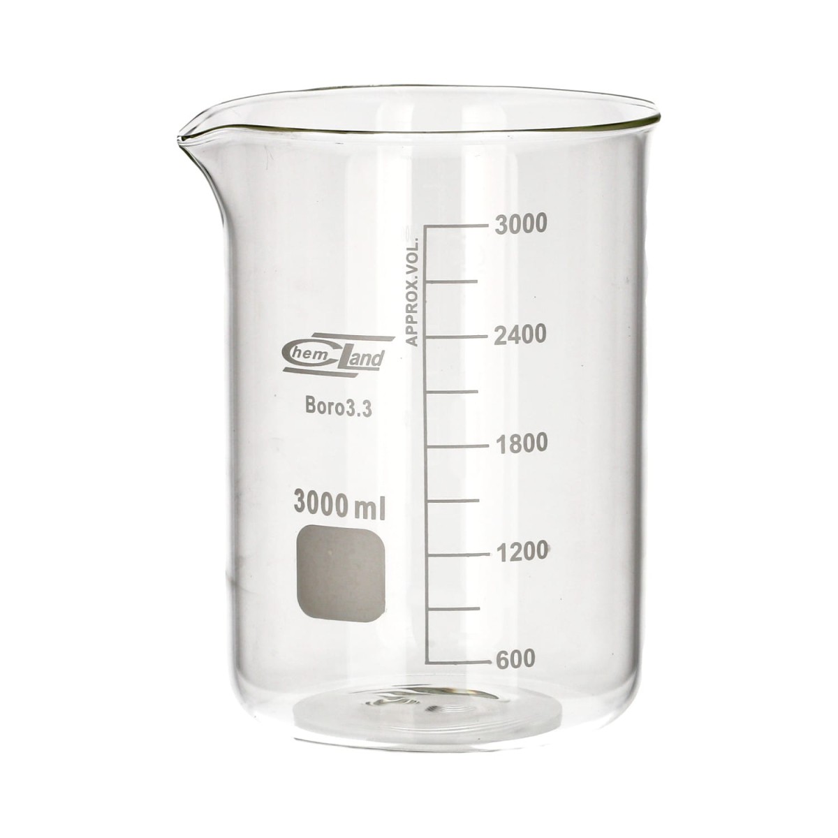 Zlewka szklana 3000 ml niska Chemland