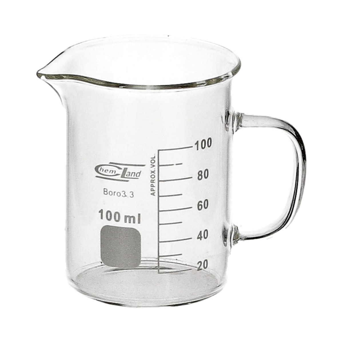 Zlewka szklana 100 ml z uchem - Chemland