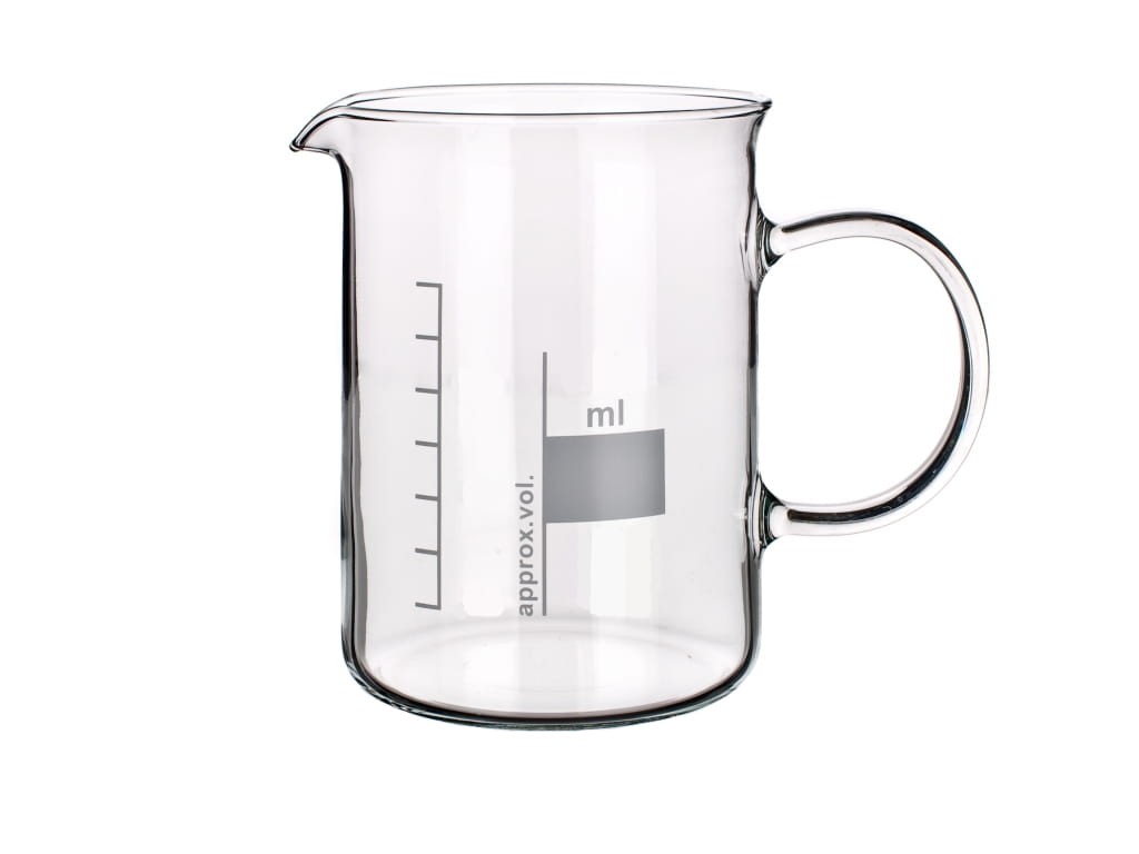 Zlewka szklana 250 ml z uchem Chemland