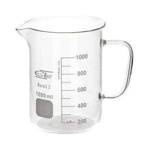 Zlewka szklana 1000 ml z uchem Chemland