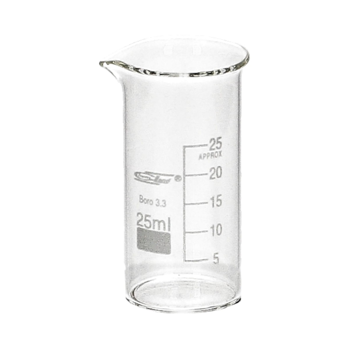 Zlewka szklana 25 ml wysoka Chemland