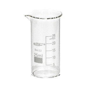 Zlewka szklana 25 ml wysoka Chemland