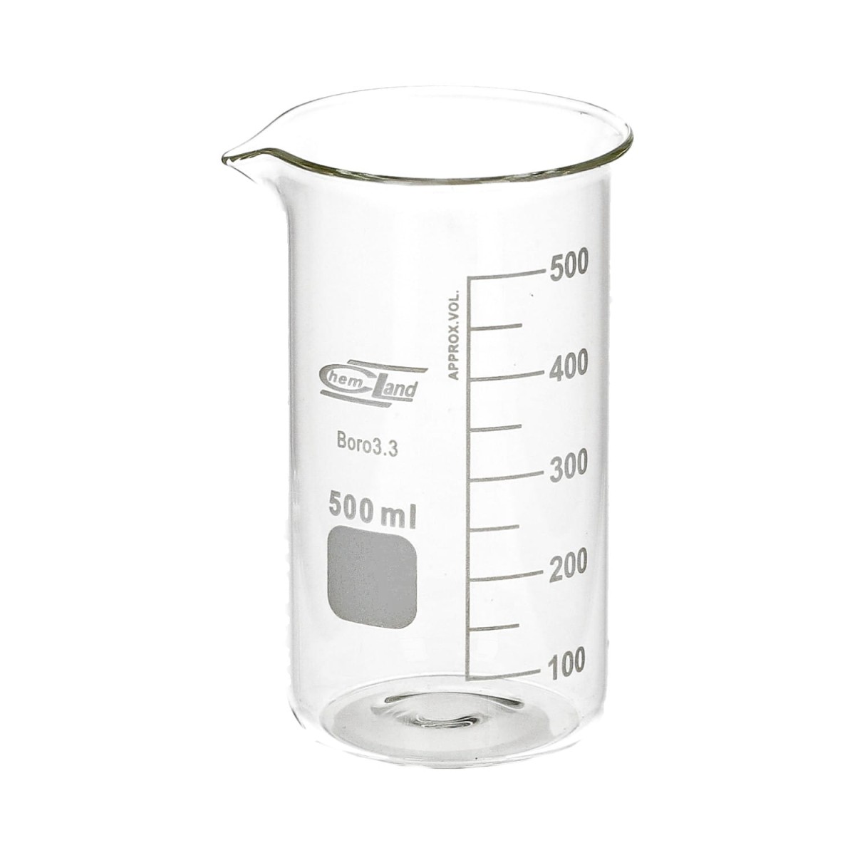 Zlewka szklana 500 ml wysoka Chemland