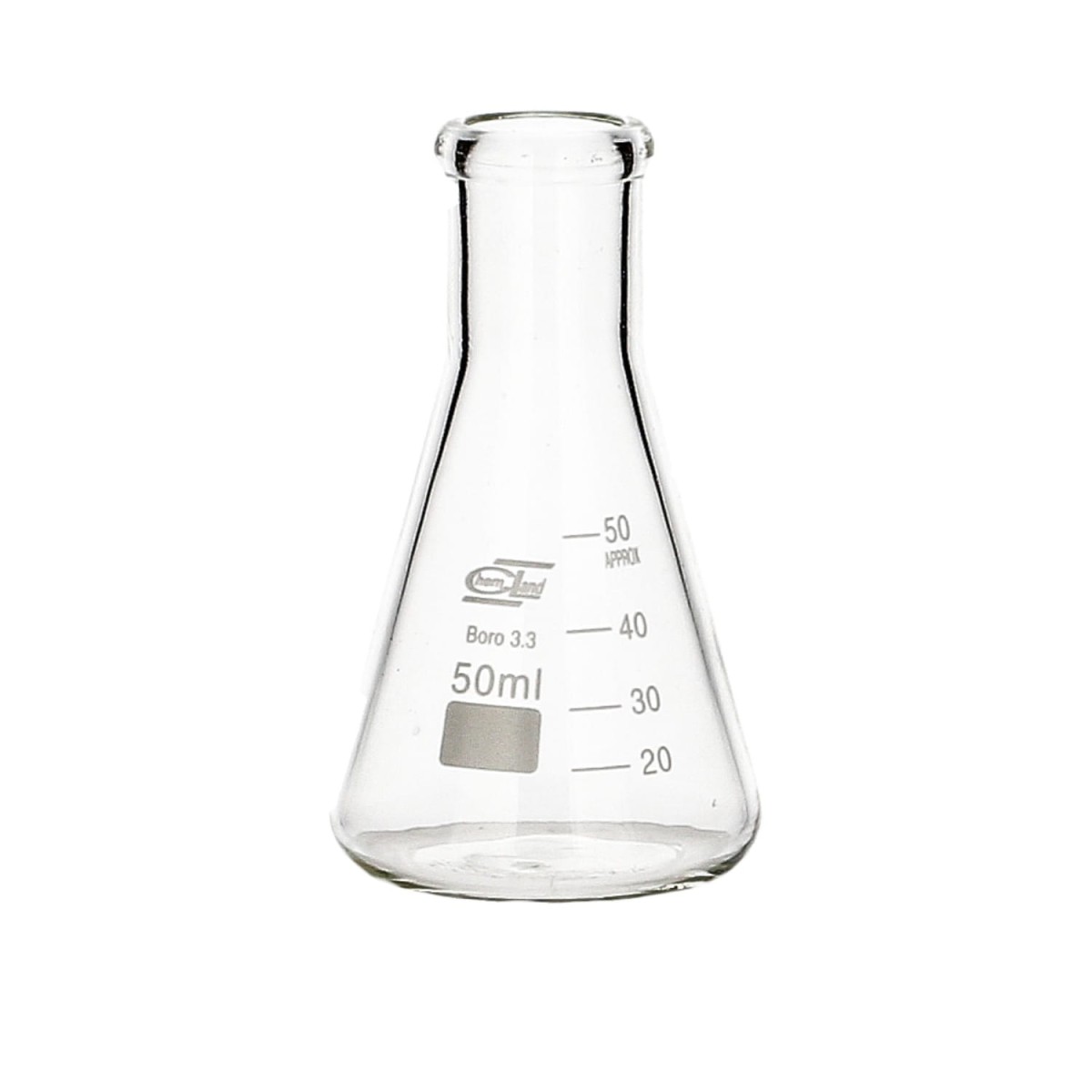 Kolba stożkowa szklana 50 ml wąska szyja Chemland