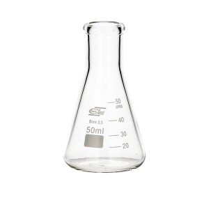 Kolba stożkowa szklana 50 ml wąska szyja Chemland