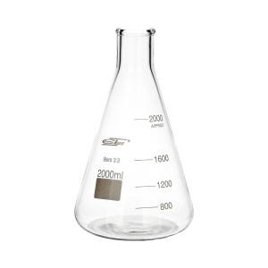 Kolba stożkowa szklana 2000 ml wąska szyja Chemland