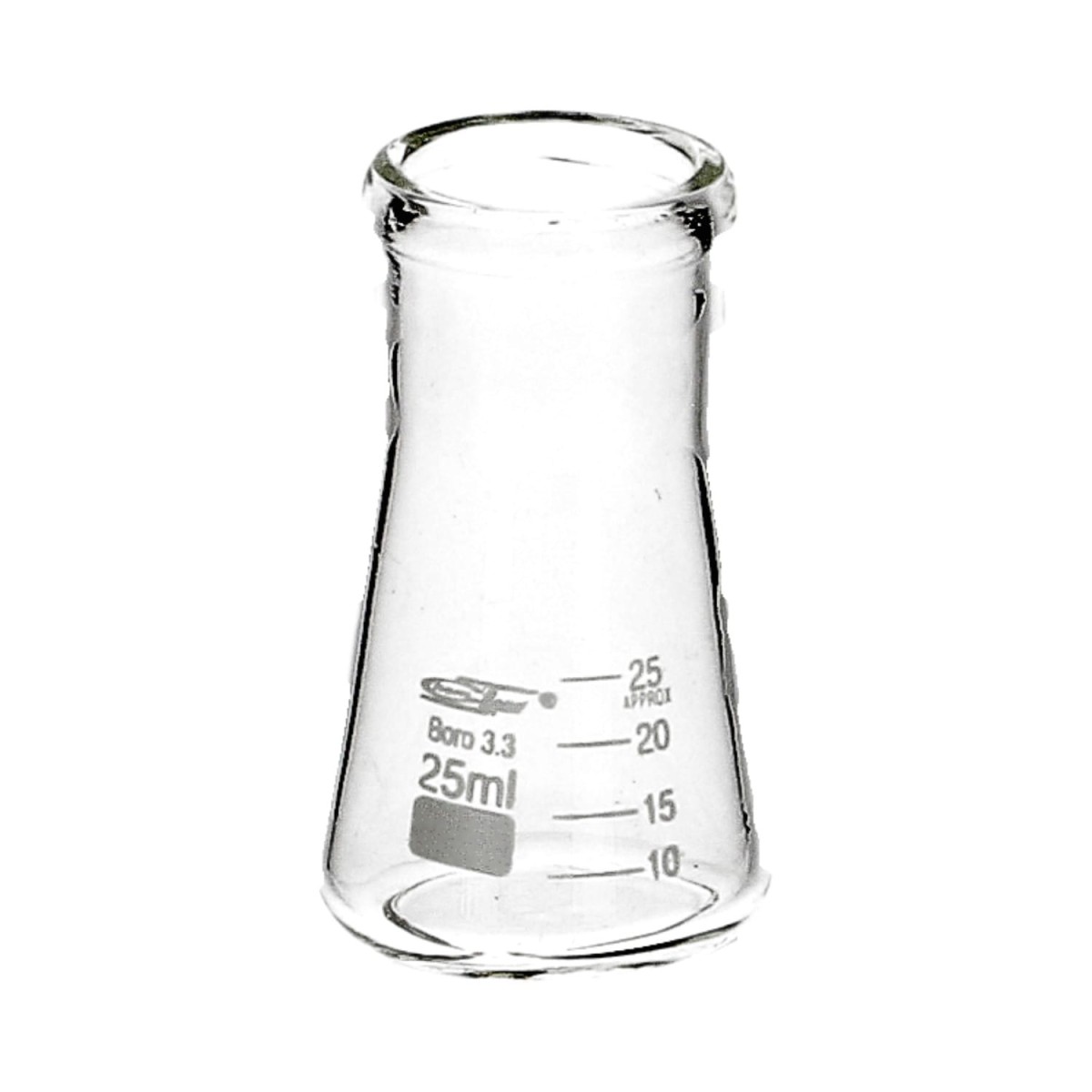 Kolba stożkowa szklana 25 ml szeroka szyja - Chemland