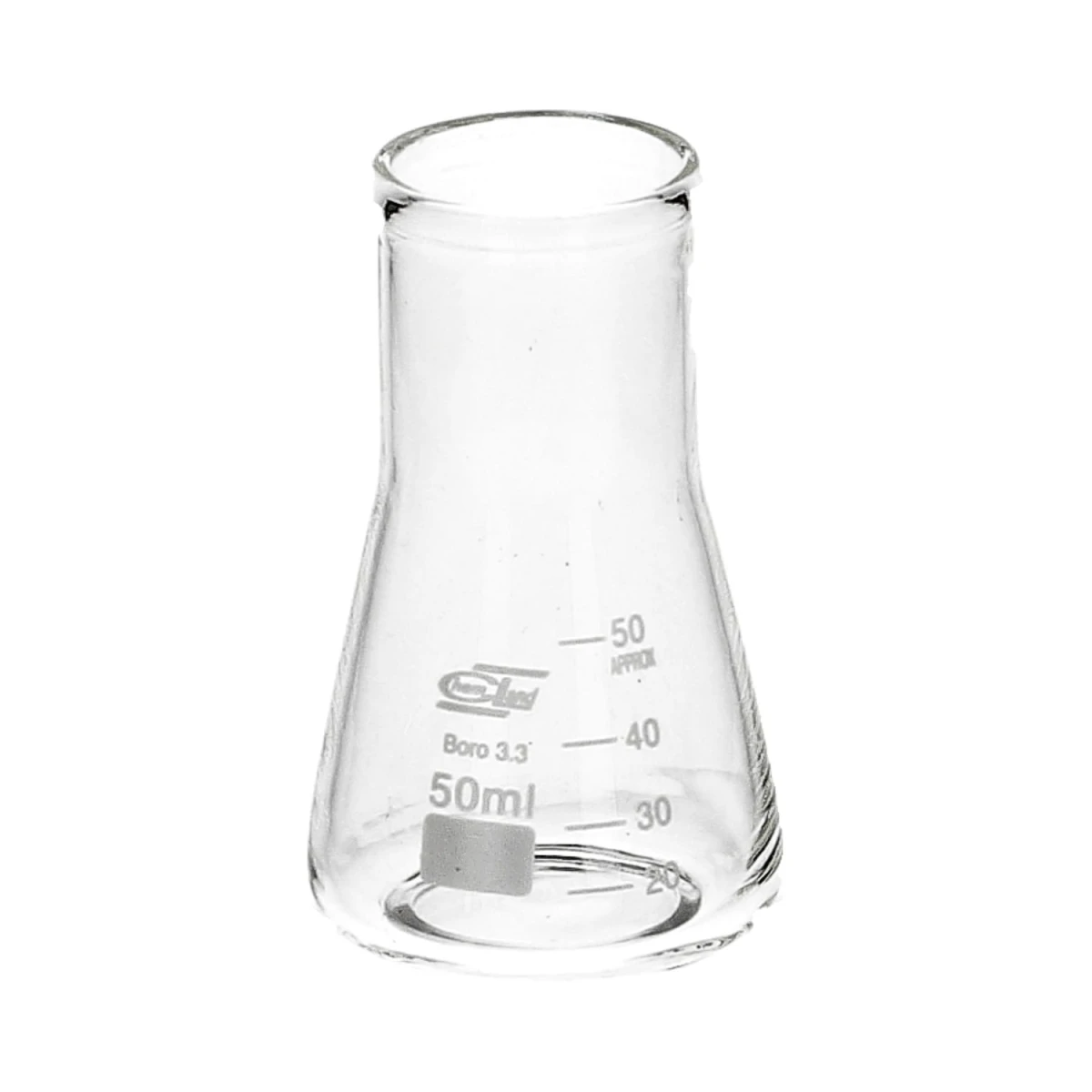 Kolba stożkowa szklana 50 ml szeroka szyja - Chemland